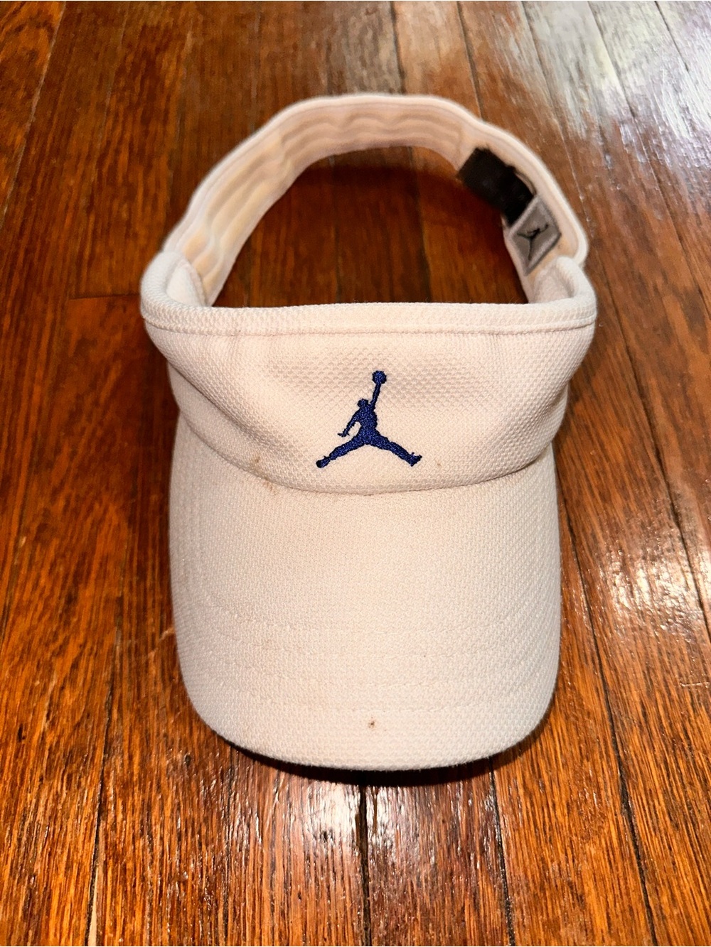 Air Jordan 17 Visor Hat Men White Blue Jumpman Fitted Golf